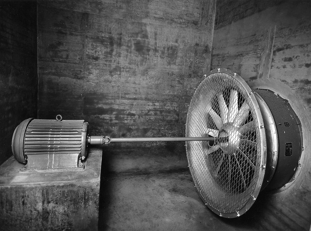 Ventilator axial de tunel (Lämmerbuckel, 1937) — debit mare, presiune mică
